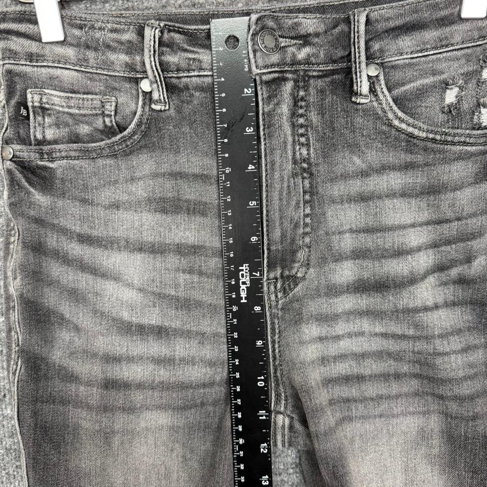 Judy Blue Jeans Womens 5 27 Gray Skinny Distressed Frayed Released Hem High Rise - Picture 3 of 15